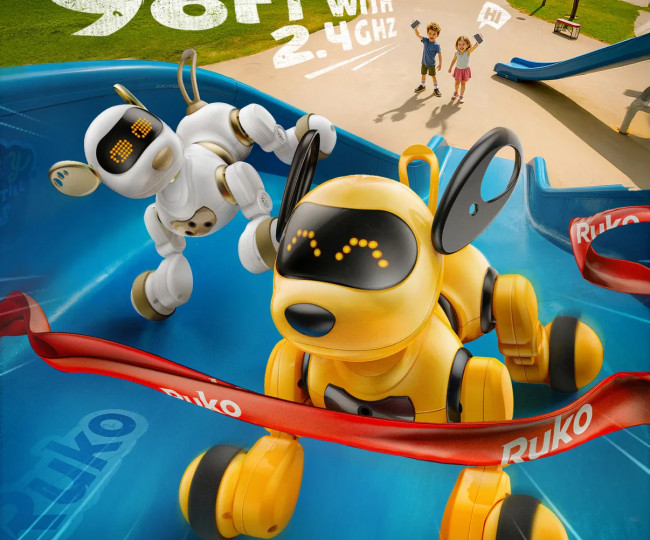 Робот Ruko 18011 RC Robot Dog Toy Color: White,Black,Yellow
